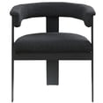 thumbnail image 6 of Pemberly Row Contemporary Black Boucle Fabric Dining Chair (Set of 2), 6 of 8