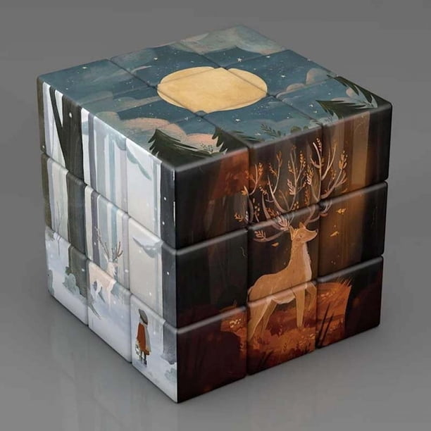 Cubo mágico de planetas y astronautas para niños, pinturas famosas, arte de celebridades, rompecabezas, juguetes, regalos, 3x3x3