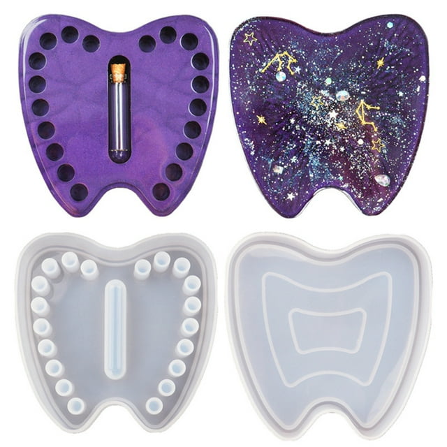Ensemble de Moules à Dents pour Bébé DIY Moule à Souvenirs en Résine Moule à Moulage en Résine