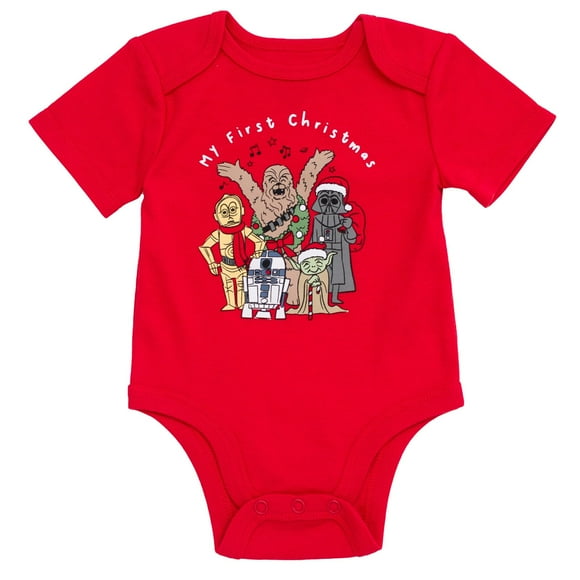Body STAR WARS My First Christmas rojo de 3 a 6 meses