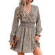 thumbnail image 2 of ZJchao Vestido de Manga Larga para Mujer Vestido Envuelto con Estampado de Lunares Y Escote en V Profundo Vestido Informal de una Pieza ANGGREK  Otros, 2 of 6