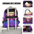 thumbnail image 3 of FORMRS Mini Backpack Purse for Women Travel Daypack Casual Shoulder Bag, Purple Neon Road, 3 of 7
