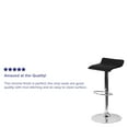thumbnail image 5 of Flash Furniture Dax Contemporary Black Vinyl Adjustable Height Barstool with Solid Wave Seat and Chrome Base, 5 of 13