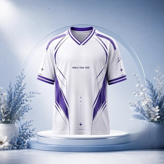 World Tour 2026 Jersey Shirt, Concert Fan Tee, Korean Pop Music Tour, Unisex Sports Top, Graphic Performance Shirt, S-5XL