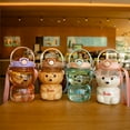 thumbnail image 4 of Bear Cup Drink Bottle Birthday Gift Water Lid Water Container Container Workmanship Large Capacity Sweet Present Camping Drinking Cups Pink 1400ML, 4 of 9