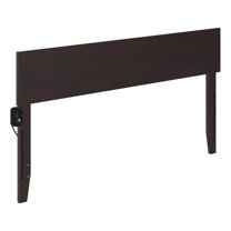 Leo & Lacey Modern Solid Hardwood/Veneers Queen Panel Headboard in Espresso