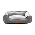 thumbnail image 2 of Washable Bolster Dog Bed, Soft Cotton Filled Pet Sofa Cushion, Non-Slip Calming Cat Bed for Small Medium Dogs Cats, 22.83x16.93in, Gray, 2 of 6