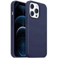 thumbnail image 1 of IBAOLEA Silicone Case Compatible with iPhone 13 Pro (6.1"), Full Body Protection Phone Case, (Silky Liquid Silicone + Soft Microfiber Lining) Slim Back Cover - Dark Blue, 1 of 4