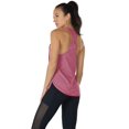 thumbnail image 4 of icyzone Camisetas sin mangas para entrenamiento para mujer, camisetas atléticas para yoga, espalda cruzada, camiseta sin mangas para correr, ajuste holgado (M carbón/rosa), 4 of 5