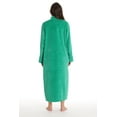 thumbnail image 2 of Just Love Plush Zipper Lounger Robe (Green, 3X), 2 of 2