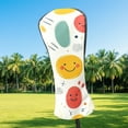 thumbnail image 2 of Golf Club Covers PU Leather Waterproof Head Covers for Fairway Woods Hybrids Simple Pattern Unisex Fits Most Brands, 2 of 10
