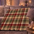 thumbnail image 6 of Traditional Tartan Plaid Fall Harvest Pumpkin Mantel, Festive autumn celebration Scene, Warm Flannel Blanket for Ranch House and Living Room, Art Lovers autumn celebration Gift, Festive Home Decor, 6 of 9