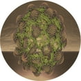 thumbnail image 1 of Ahgly Company Indoor Round Patterned Copper Brown Area Rugs, 3' Round, 1 of 6