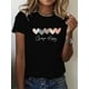thumbnail image 1 of Soft and Comfortable Women's Casual Sport T-Shirt, Round Neck, Heart And Happy Print, Short Sleeve Tee For Adult, Men, Women, Teen, Teenager, Adolescent, Youth, 1 of 7