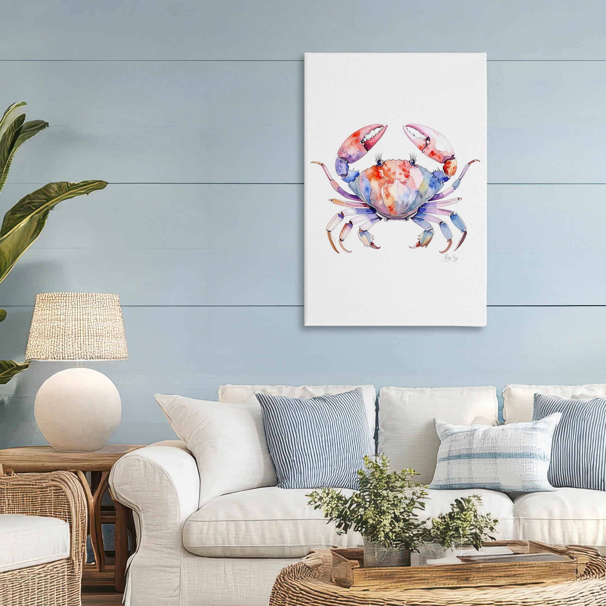 Stupell Industries Tide Dancer Crab Canvas Wall Art, design by Shelly Craig
