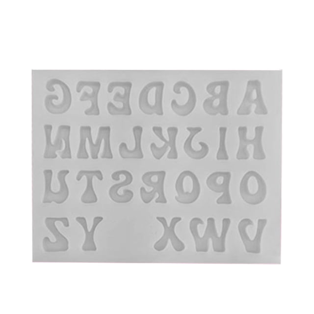 Wosthever Moldes de Fondant para hornear A-Z, molde en relieve con letras en inglés, herramientas de decoración de pasteles hechas a mano, fundición de Cocina y Comedor Capital/Gris Claro Wosthever HA062186-02B