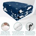 thumbnail image 4 of Quilts King Size Bedding Set, Navy Blue Christmas Lightweight Quilted Comforter, Xmas Tree Elk Snowflake Winter Soft Reversible Bedspread Coverlet with Pillow Covers for All Season, 96" x 106", 4 of 9