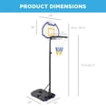 thumbnail image 7 of Best Choice Products Kids Height-Adjustable Basketball Hoop, Portable Backboard System w/ 2 Wheels - Blue/Yellow, 7 of 7