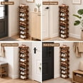 thumbnail image 5 of JUANYU Shoes Rack Organizer,Multi Tier Wooden Foldable Storage Rack for Home Shoe Storage with Durable Cross Structure,8-Tier,Tawny, 5 of 11
