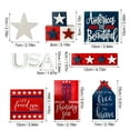 thumbnail image 6 of IUAMXWU 10Pcs 4th of July Independence Day Tiered Tray Decor Set Patriotic Wooden Signs Red White Blue Rustic Farmhouse Ornaments for Home Kitchen Table Shelf Holiday Party Summer Decor, 6 of 7