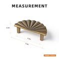 thumbnail image 3 of Goo-Ki 2.5"(64mm) Hole Centers Antique Brass Kitchen Cabinet Pulls,Closet Classic Zinc Alloy Drawer Cabinet Drawer Pulls with Fan-Shaped,6 Pack, 3 of 7