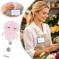 thumbnail image 2 of Retractable Badge Holder for Healthcare Staff Portable Nursing ID Card Reel with Acrylic Design, 2 of 7