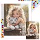 thumbnail image 1 of Con Cuentas Cuadradas 5D DIY Niña Sosteniendo Animal Del 35x45cm, 1 of 9