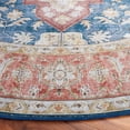 thumbnail image 4 of Safavieh Tucson Nazca Oriental Machine Washable Area Rug, Navy/Rust, 6' x 6' Round, 4 of 13