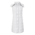 thumbnail image 3 of CAICJ98 Vests for Women Women's Outwear Vest - Stand Collar Lightweight Zip Quilted Vest for Women White,XL, 3 of 5
