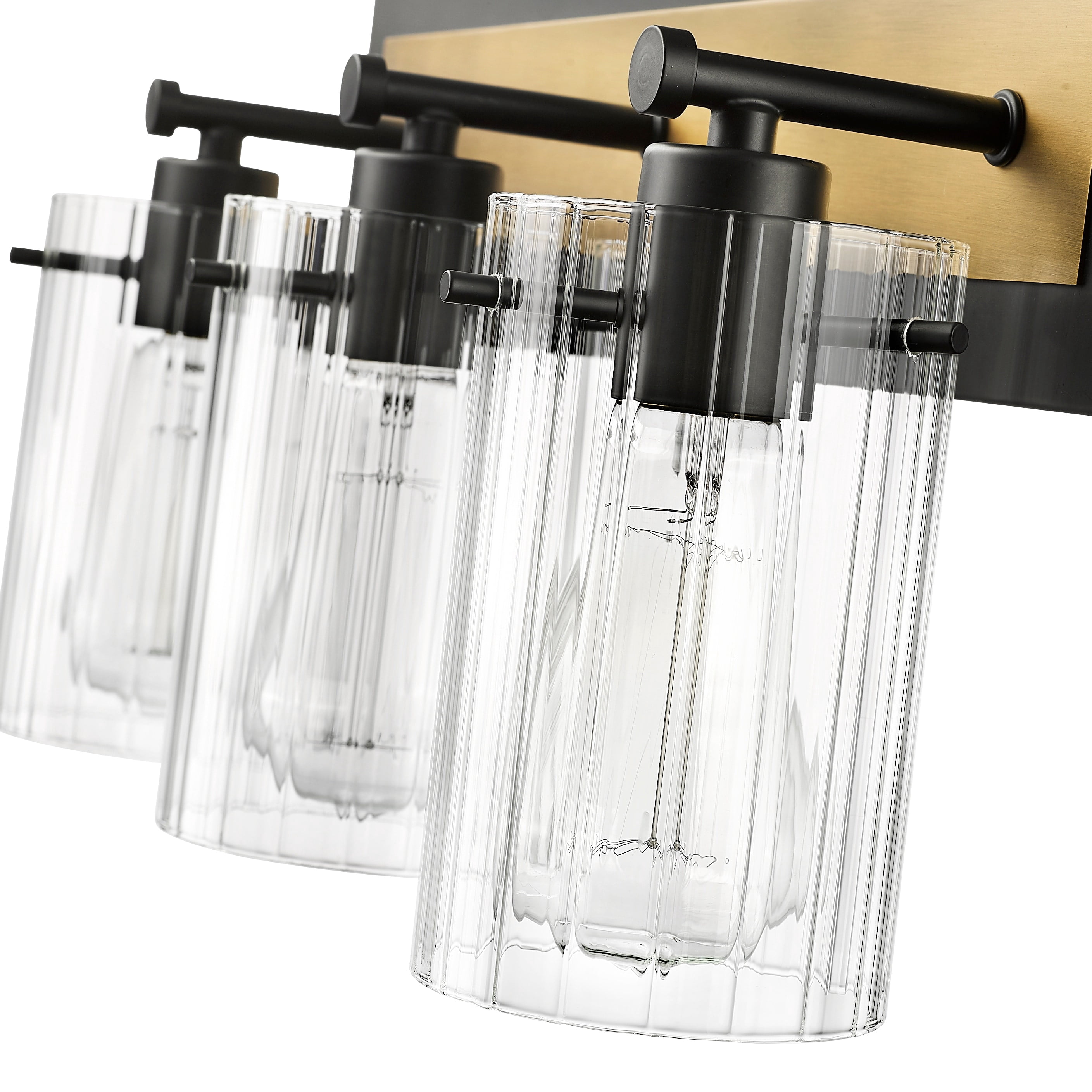 Millennium Lighting  Gasol 2/3/4 Vanity Fixture 3 Light - Matte Black / Vintage Brass