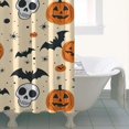 thumbnail image 4 of Vintage Halloween Icons Pattern Shower Curtain 36"x72" ,Bathroom Decorative Shower Curtains Set with 12 Hooks,Modern Waterproof Washable Shower Curtain, 4 of 6