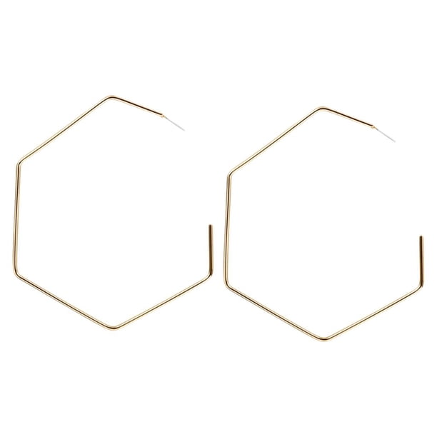 Pendientes de tuerca Yuyangstore Pendientes de tachuelas geométricos Aro dorado