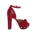 thumbnail image 2 of guess womens kenzie 2 suede studded platform heels, 2 of 2