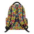 thumbnail image 2 of FKELYI Hippie Flower Owl Print Kids Backpack for Boys Girls Schoolbag Lightweight Spacious School Bookbag with Multi-Pockets for Elementary Student Daypack Rucksack, 2 of 7