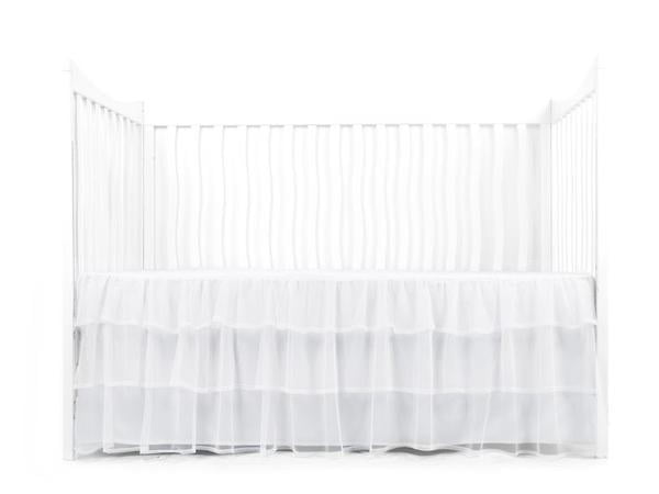 Tadpoles Triple Layer Tulle Crib Skirt White Walmart Com