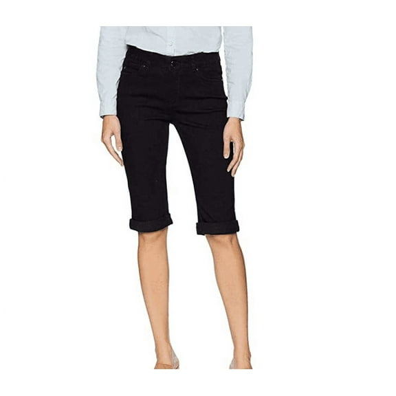 Rafaella Weekend Denim Skimmer Shorts in Black, Size 8