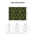 thumbnail image 5 of Honeii Tropical Palm Leaves Fern Leaf print throw blanket, crafted from cozy cotton flannel, offers versatile home decor as a bedding suitable for all seasons.-50"x40", 5 of 6