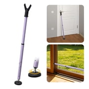 IHOMEPARK Sliding Door Security Bar & Sliding Patio Bar, Heavy Duty Door Stoppers Barricade Security Bar for Home Apartmen Travel, 19 to 52 Inch Adjustable( Purple,1 Pack)