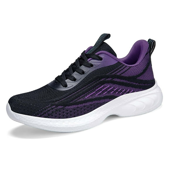 Women's Casual Sports Shoes with Breathable Mesh Lace-Up Running Shoes, Lightweight, Non- Thick Sole, Suitable for Daily Walking and Playing Tennis