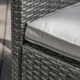 thumbnail image 4 of Clarance Outdoor Wicker Dining Chairs with Light Grey Water Resistant Cushions, Set of 2, Grey, 4 of 6
