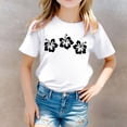 thumbnail image 2 of Chemises Chaudes de Natation pour Petites Filles, Chemise Décontractée Imprimée à Col Rond et Manches Courtes pour Tout-Petits, 2 of 5