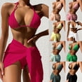 thumbnail image 2 of Top-kevin Women's Bikini Sets Ribbed Two Piece Swimsuit Cheeky High Cut Side Tie Thong Bathing Suit, 2 of 14