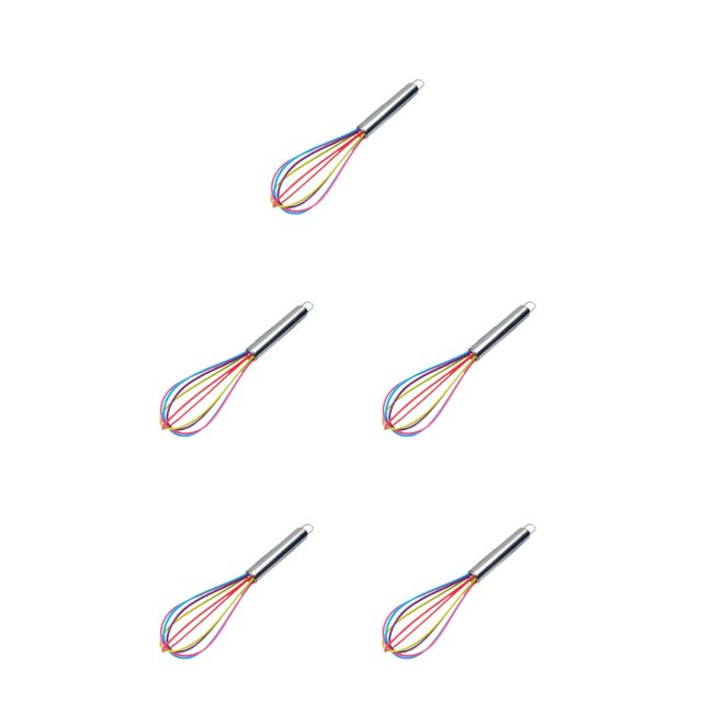 Toystoory Stainless Steel Egg Whisk Portable Manual Coating Odorless Hanging Tool Kitchen Silicone Household Mixer Cream Beater Powder Type1 NO1