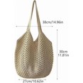thumbnail image 2 of Quilted & Woven Tote Bag for Women, Large Capacity Beach Travel Gym Shopping Bag, Breathable Fabric with Adjustable Strap, Open Top Casual Handbag for Daily Commute, Vacation & Outdoor Activities, 2 of 5
