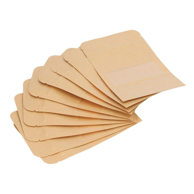 Stand Up Pouch Bag,200Pcs Stand Up Pouch Paper Pouch Bag Kraft Paper Zip Bag Highly Recommended