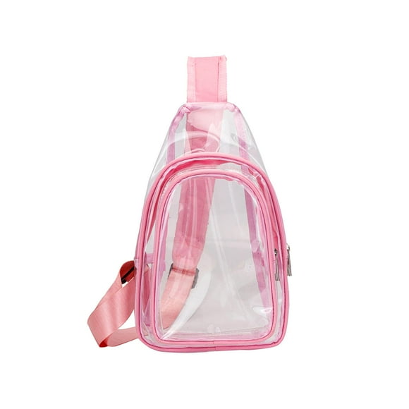 Bolsa transparente jinwen para hombre y mujer rosa para senderismo