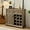 Gray & Two Drawers, variant on Farmhouse Buffet Cabinet with 2 Drawers, 40" H Wine Bar Cabinet with Removable Wine Racks Storage Shelves, Liquor Coffee Bar Cupboard, Rack for Living Room, Kitchen (Gray & Two Drawers)