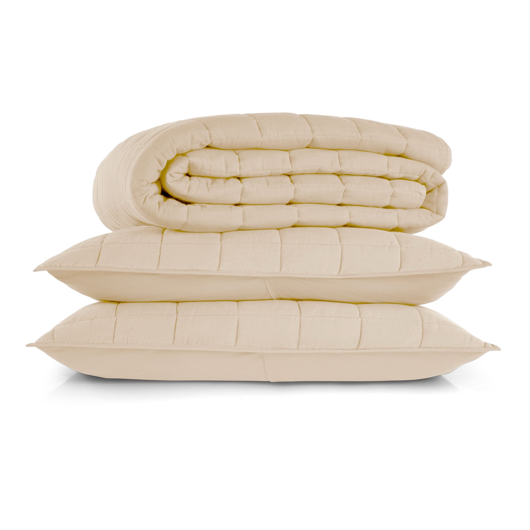 Allswell Organic Cotton 3-Piece Quilt Set, Vanilla Dream, Full/Queen