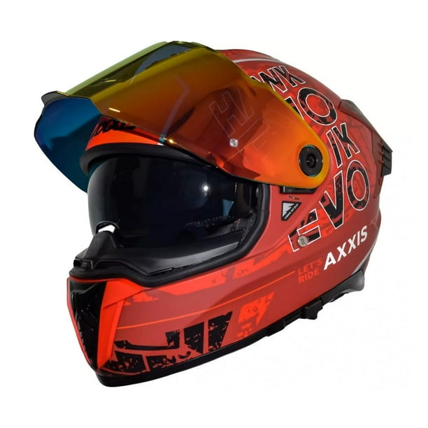 Casco Para Moto Talla M Certificado Hawk Solid Negro Matte rojo