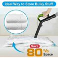 thumbnail image 4 of Pack of 6 Vacuum Storage Bags, 6080CM Reusable Travel Compression Bag for Mattress, Tent, Clothes, Quilts, Bedding, Pillows, 4 of 5
